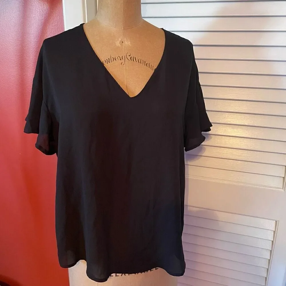 LUSH | black pullover blouse S - Picture 1 of 5